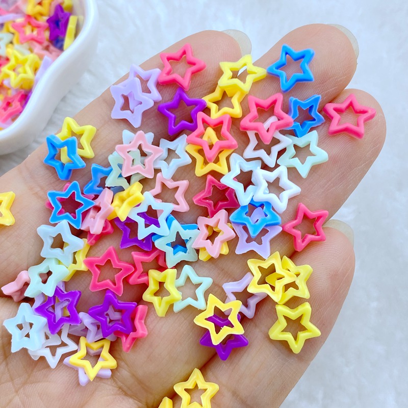 Star Flat Back - 100Pcs 새로운 귀여운 미니 8mm 마카롱