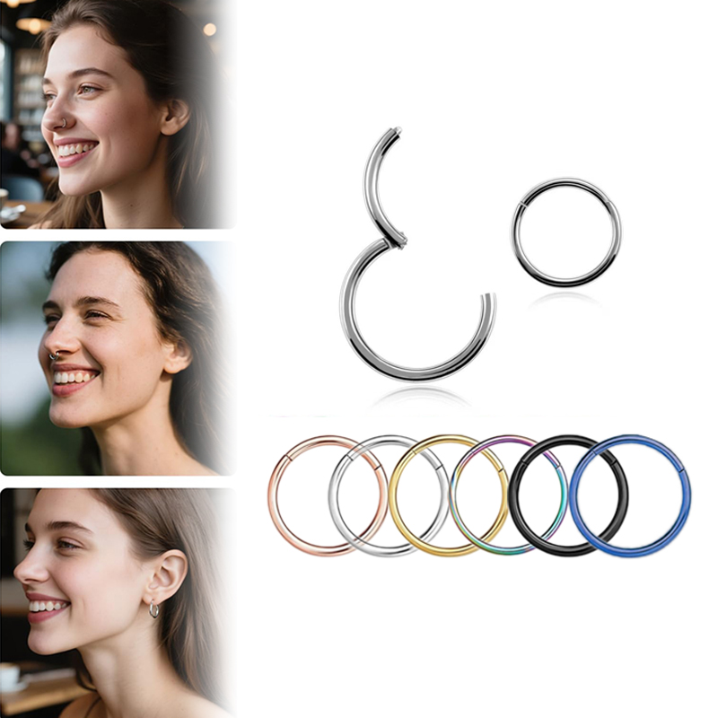 Body Jewelry Lip Ring - 16G 316L 수술용 스틸 힌지 클리커