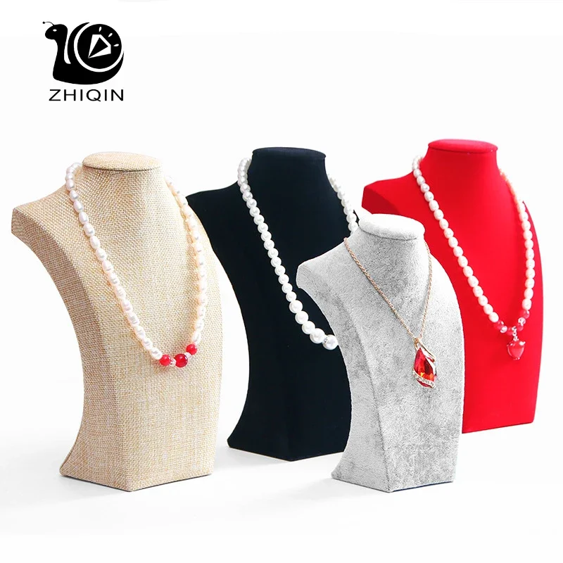 Body Jewelry Holder - 벨벳 초상화 목걸이 디스플레이 펜던트 주최자