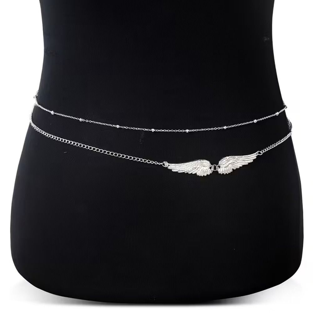 Body Jewelry Charms - 우아한 이중 날개 바디 체인, 메탈