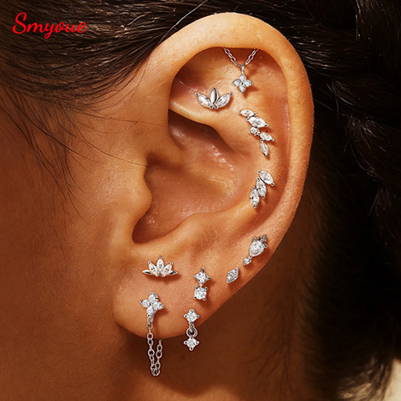 Body Jewelry Flat Back - 스미유 모이사나이트 100% S925 피어싱 스터드