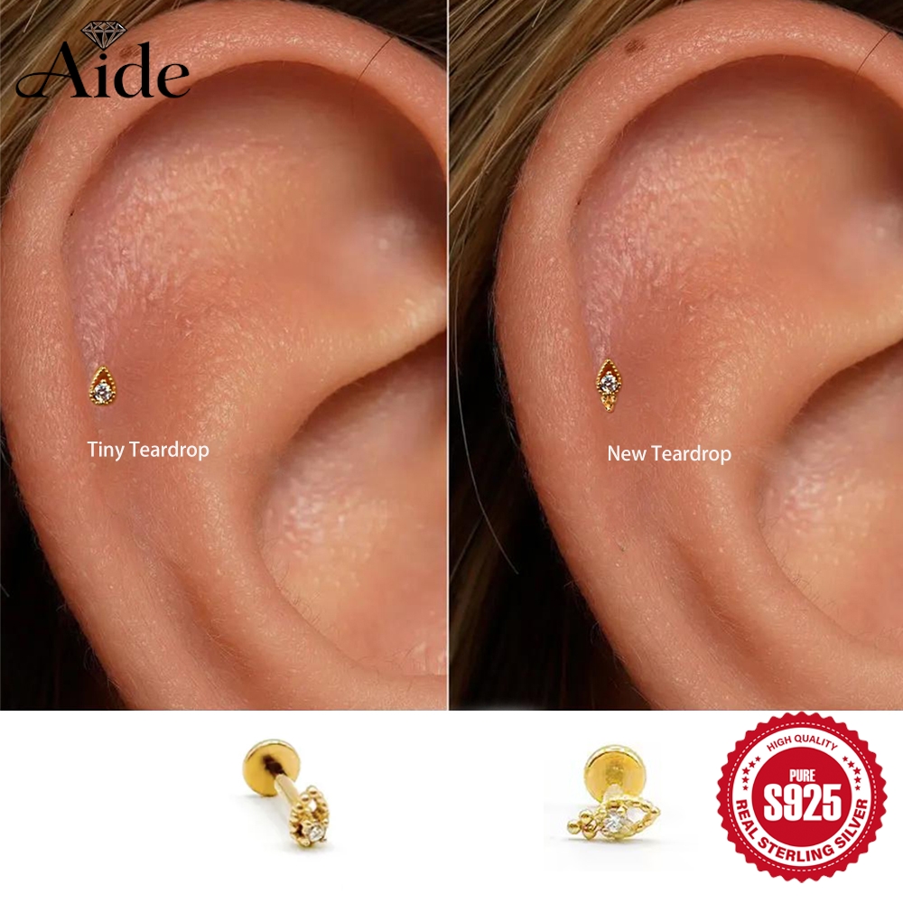 Tragus Flat Back - AIDE1 PC 925 스털링 실버 작은