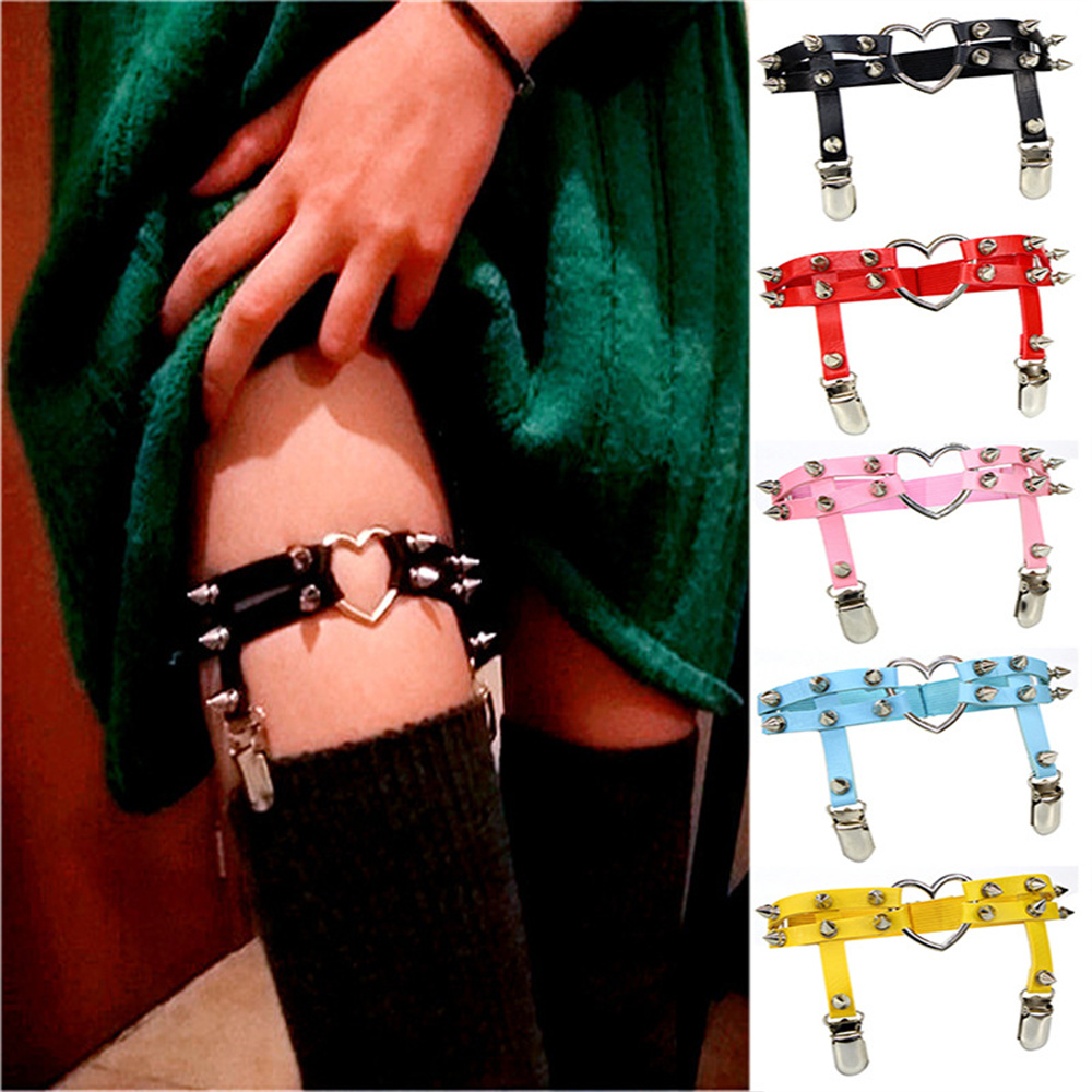 Body Jewelry Goth - 1Pcs 여성 펑크 고스 하트 PU