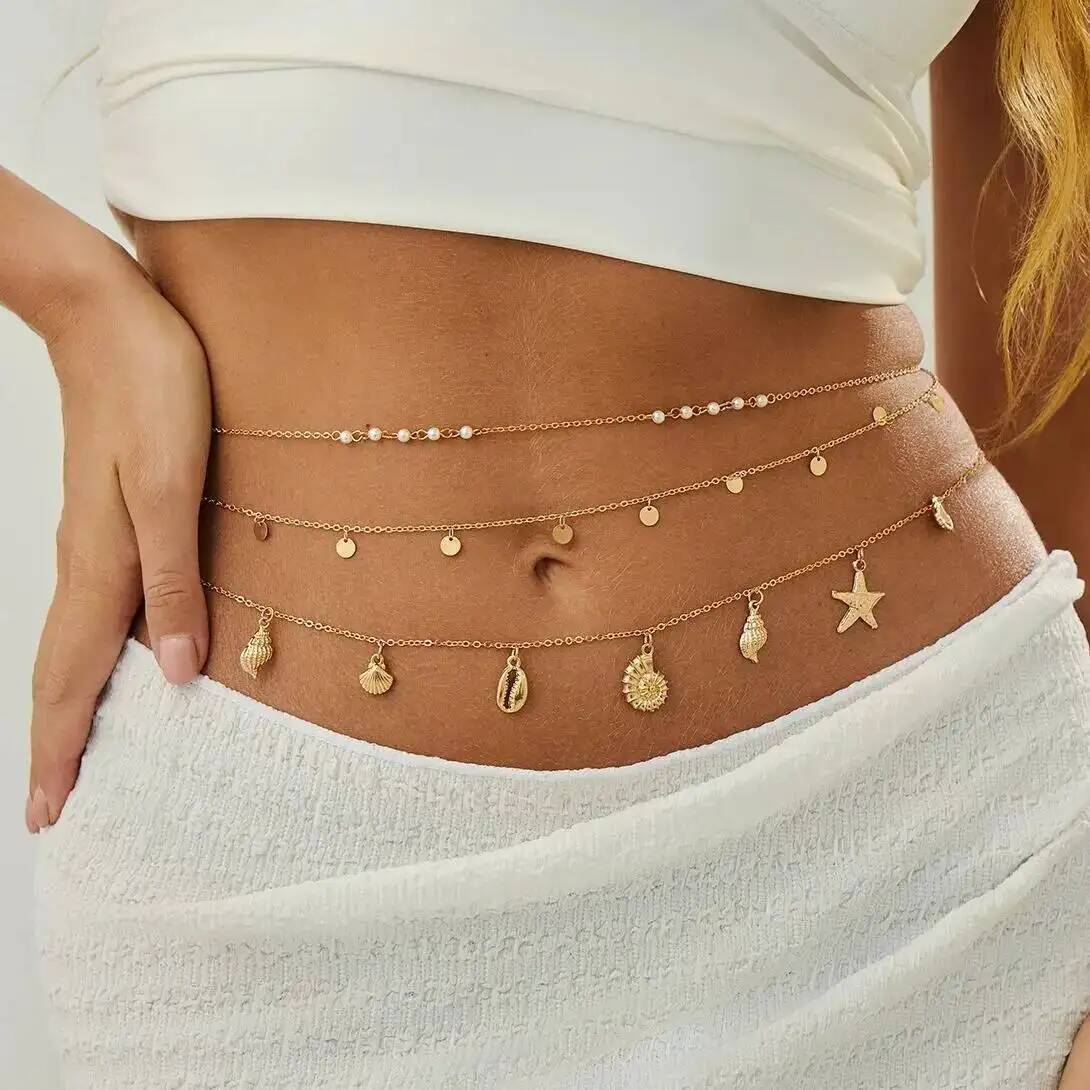Body Jewelry Outfit - IngeSight.Z 3 개/대 Boho 불가사리 조가비