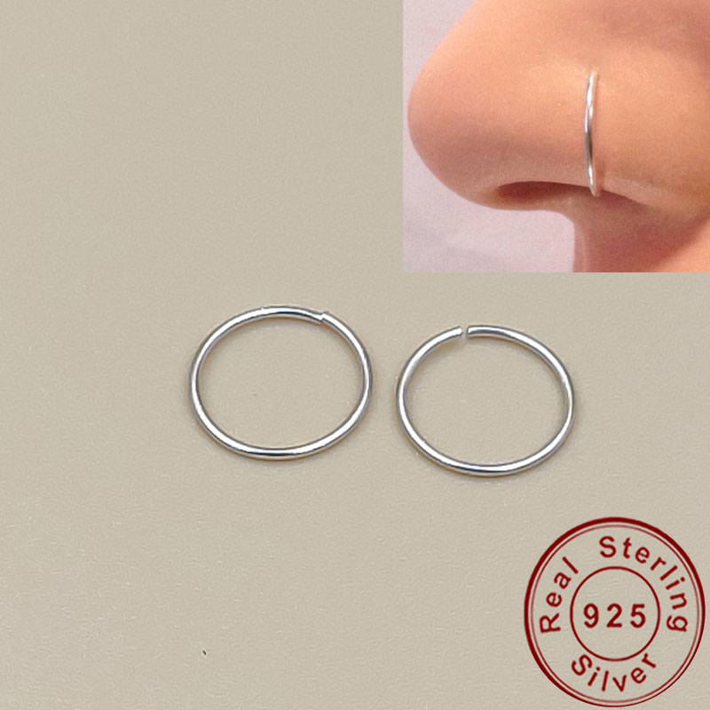 Body Jewelry Lip Ring - 여성용 925 실버 코 링 립