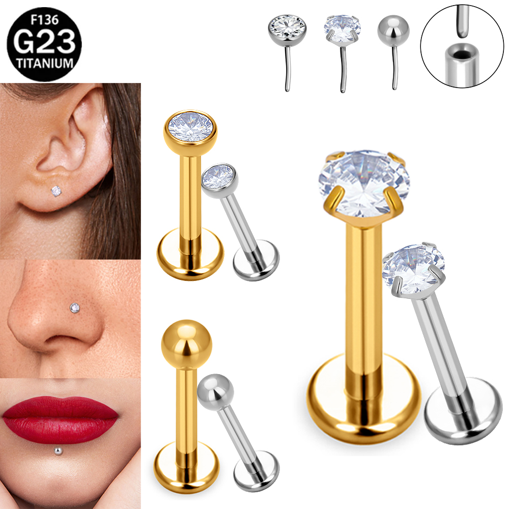 Body Jewelry Threadless - F136 G23 임플란트 등급 티타늄 저자극성