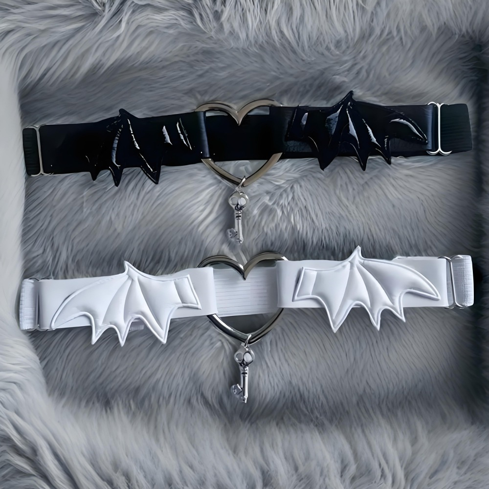 Body Jewelry Goth - 고딕 하라주쿠 블랙 하트 윙 다리