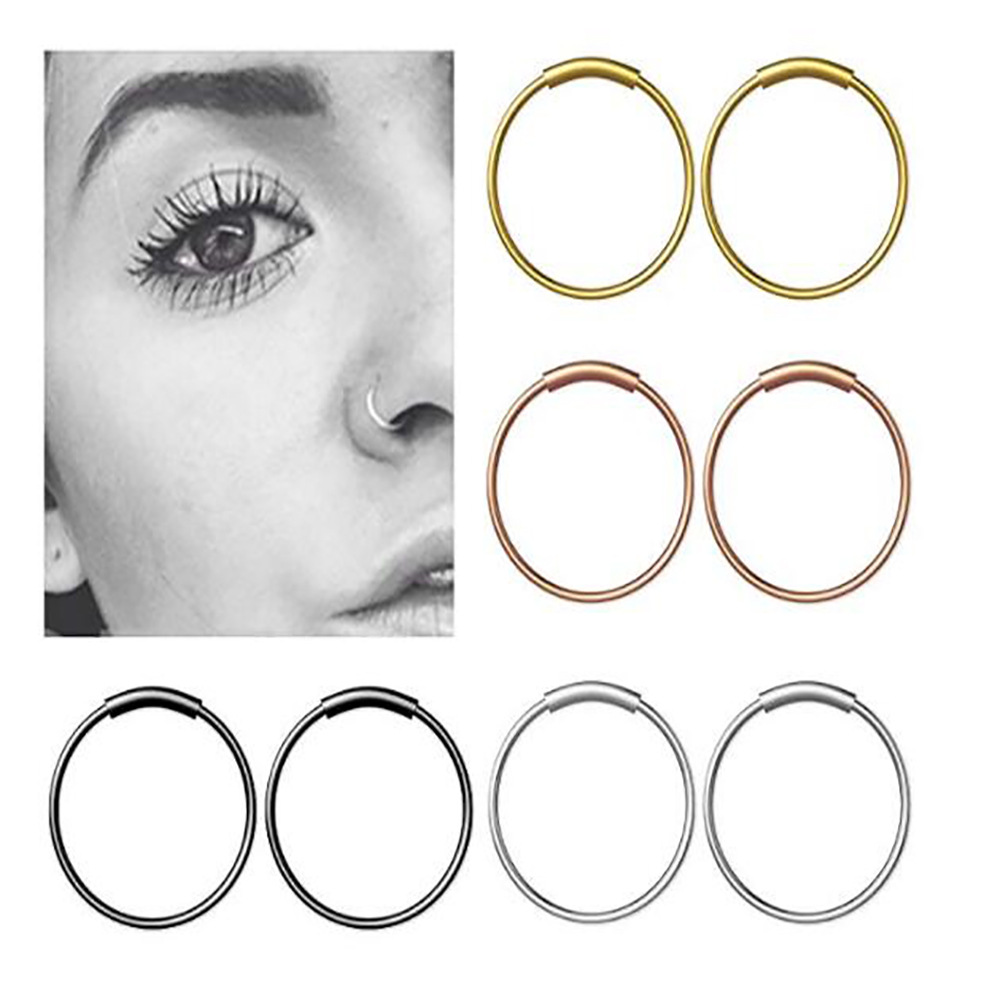 Body Jewelry Lip Ring - 3개/세트 316L 외과용 강철 심리스 연속형