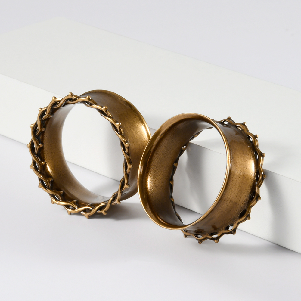 빈티지 라운드 가시 십자가 귀걸이 구리 무나사형 중공  - Body Jewelry Threadless 리뷰 및 가격