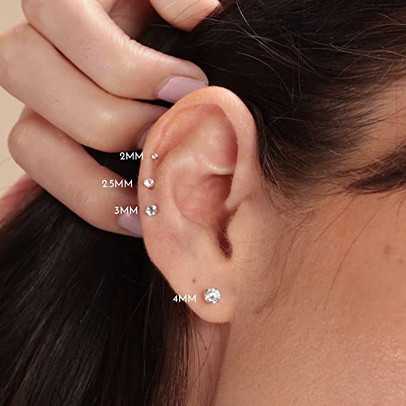 20G 플랫 백 스레드리스 귀걸이 저자 극성 스테인레스 - Body Jewelry Flat Back 리뷰 및 가격