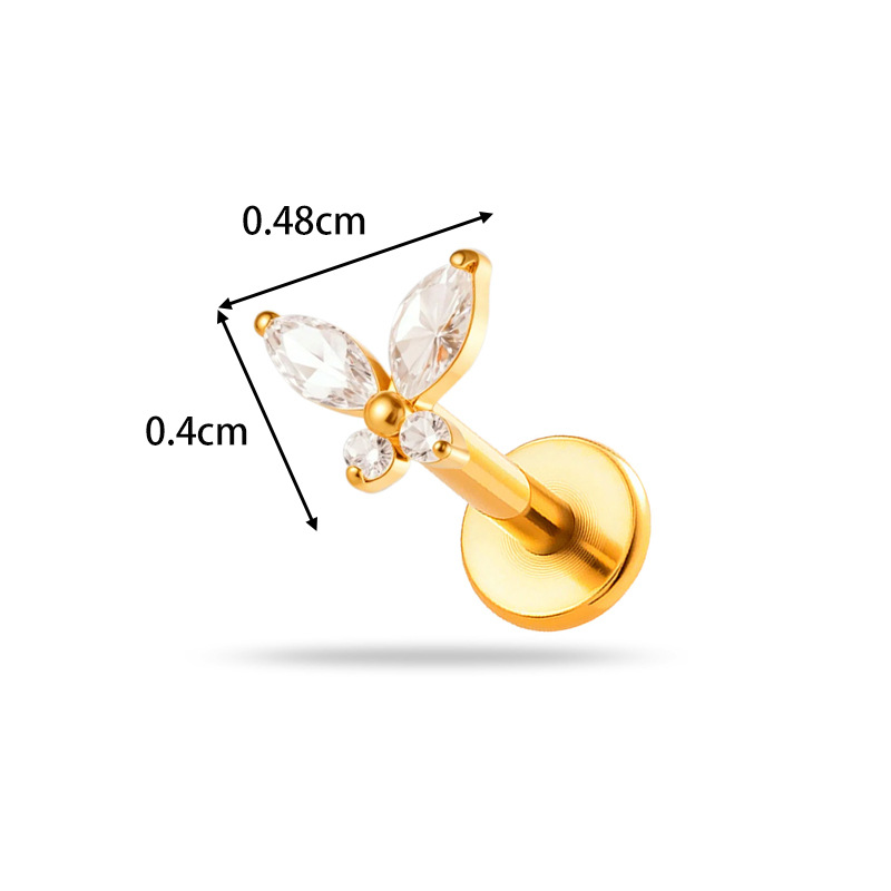 1PC G23 티타늄 16G 나사 없는 푸시핀 플랫 백 - Body Jewelry Threadless 리뷰 및 가격