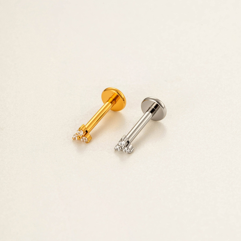1PC G23 티타늄 16G 나사 없는 푸시핀 플랫 백 - Body Jewelry Threadless 리뷰 및 가격