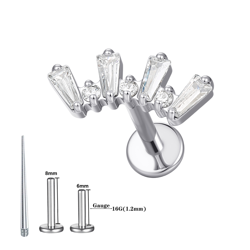 1개 ASTM 티타늄 헬릭스 피어싱 쥬얼리 여성용 연골 - Body Jewelry Flat Back 리뷰 및 가격