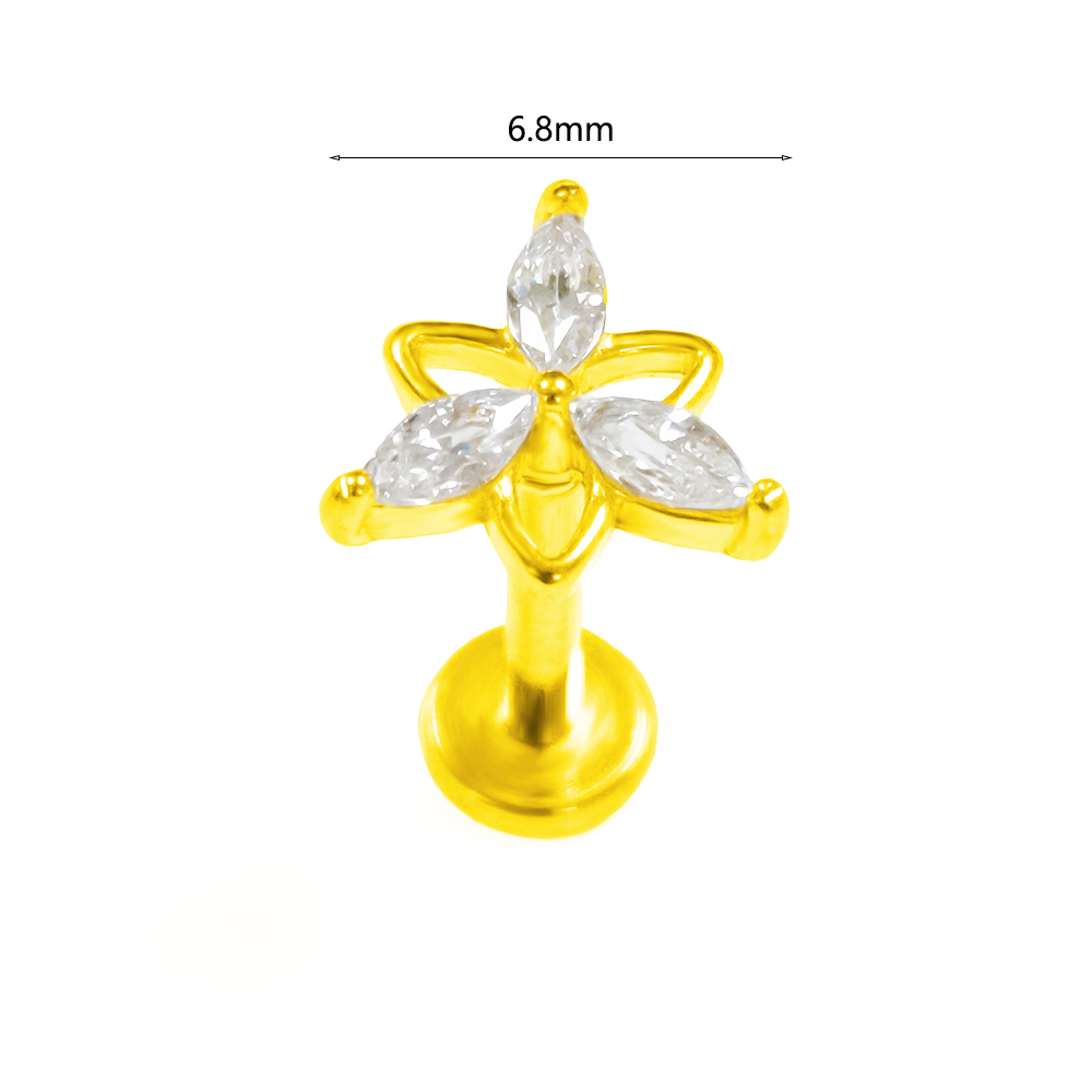 ASTM F136 G23 티타늄 펜던트 스타 하트 귀걸 - Body Jewelry Threadless 리뷰 및 가격