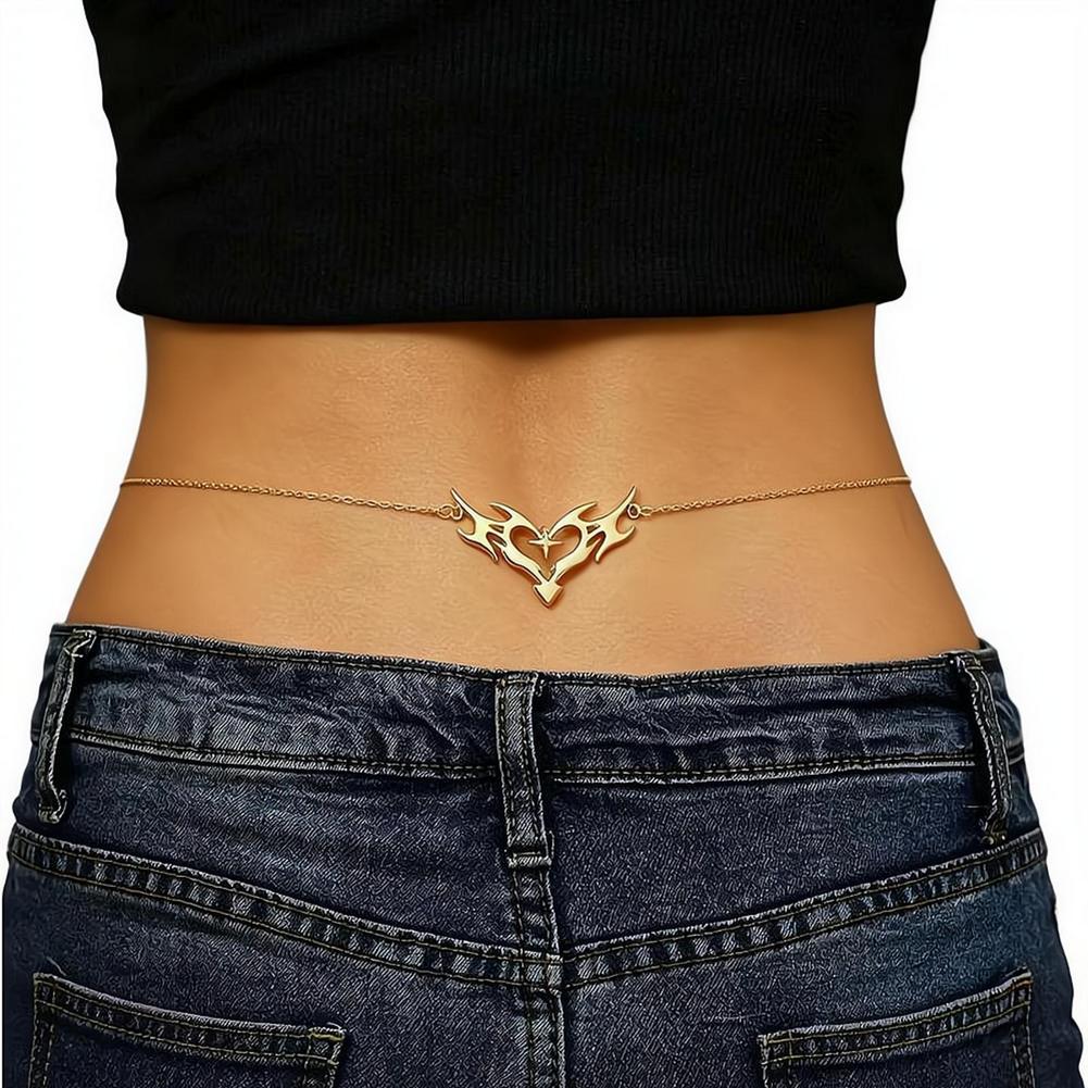 고딕 하트 섹시 여성용 허리 체인 펑크 메탈 허리 벨리 - Body Jewelry Goth 리뷰 및 가격