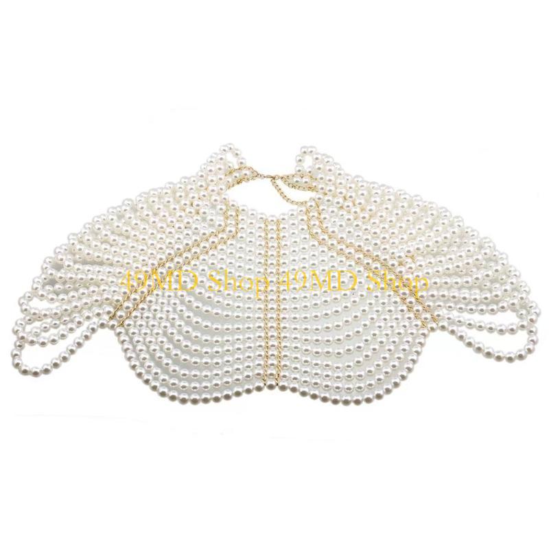 49MD 우아한 여성 목도리 멀티 레이어 파란색 가슴  - Body Jewelry 리뷰 및 가격