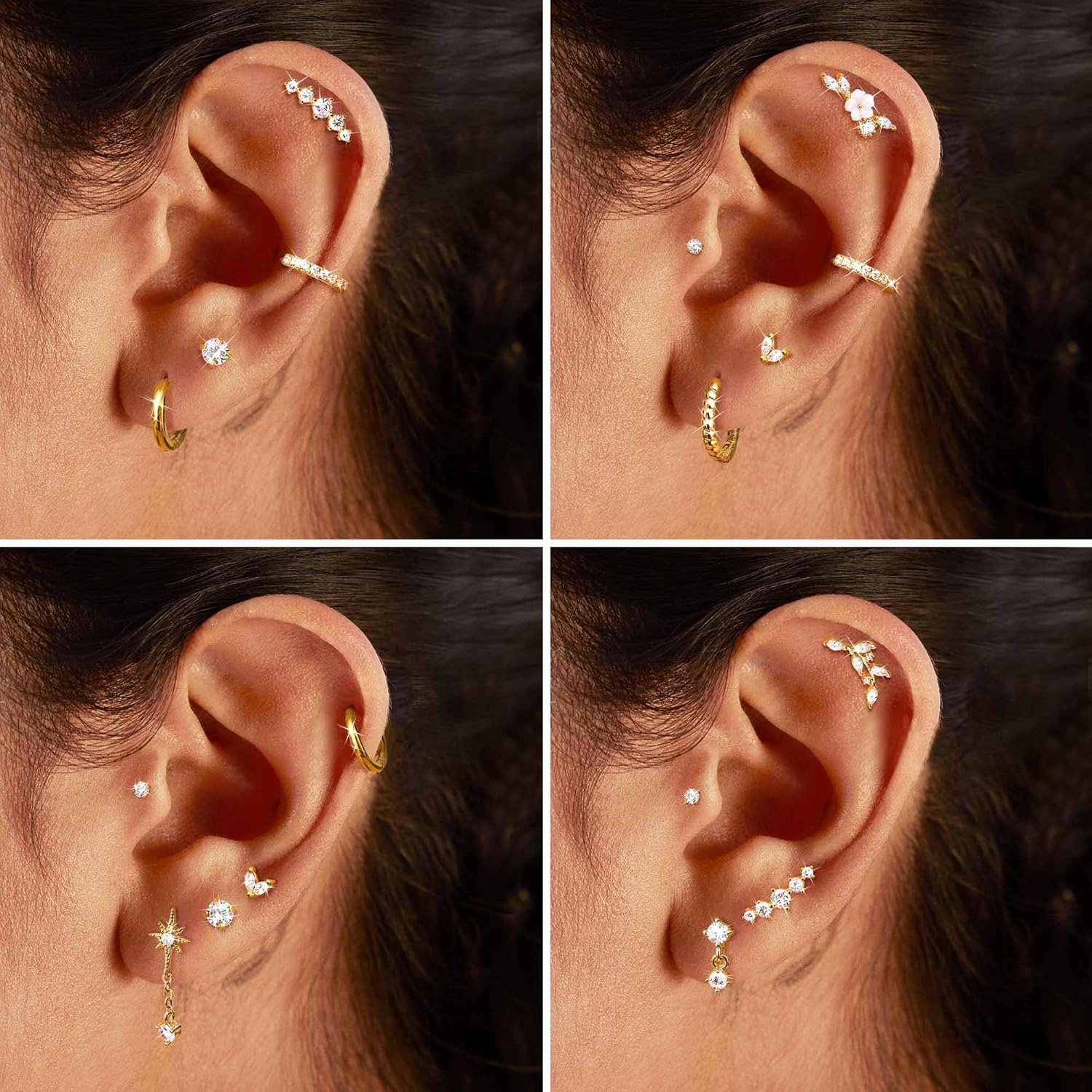 Drperfect 12Pcs 헬릭스 피어싱 쥬얼리 외과 - Tragus Flat Back 리뷰 및 가격