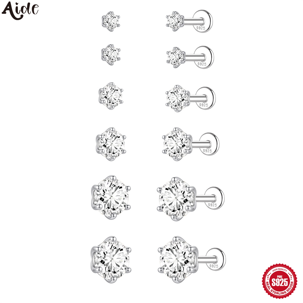 Aide S925 스털링 실버 6 사이즈 라운드 모이사 - Body Jewelry Flat Back 리뷰 및 가격