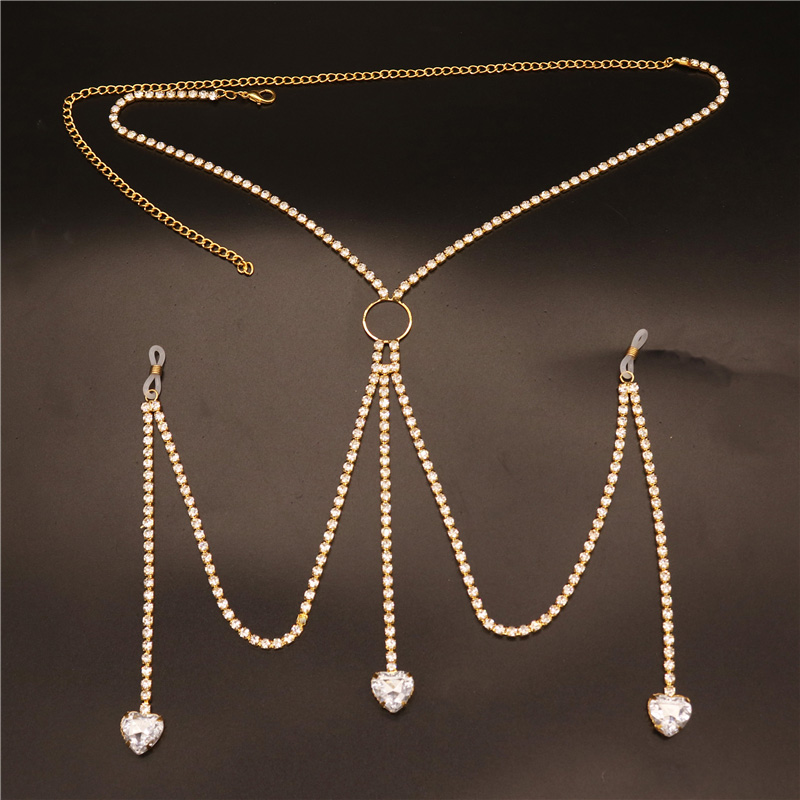 2023 새로운 패션 화이트 하트 젖꼭지 체인 비 피어 - Body Jewelry Rhinestone 리뷰 및 가격