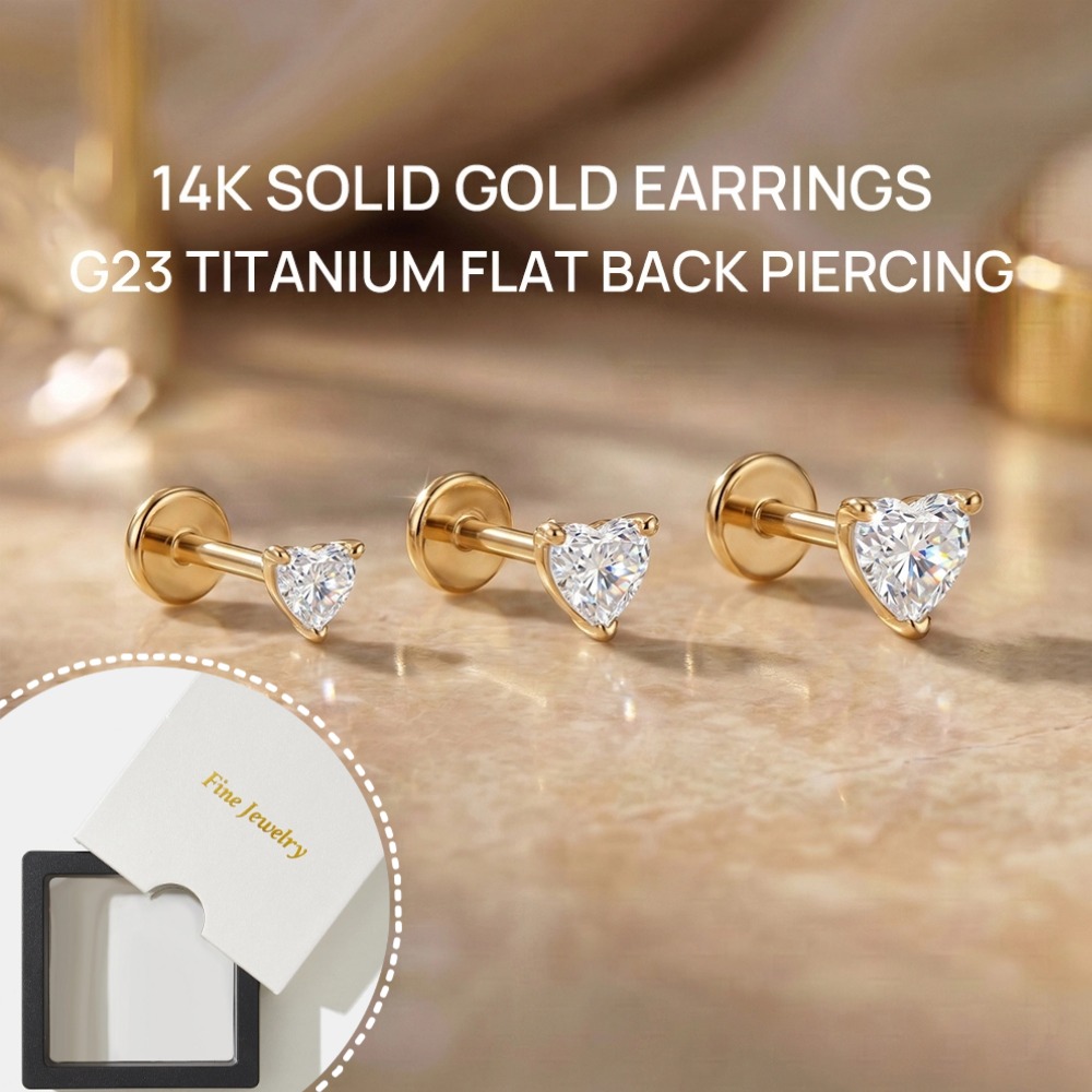 DIeSchein 14K 순금 플랫 백 스터드 귀걸이  - Tragus Flat Back 리뷰 및 가격