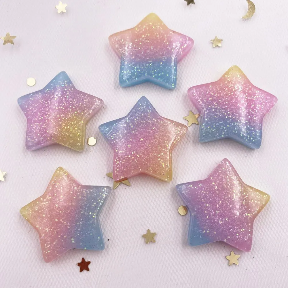 반짝이는 카와이 송진 다채로운 별 플랫백 카보숑 스톤  - Star Flat Back 리뷰 및 가격