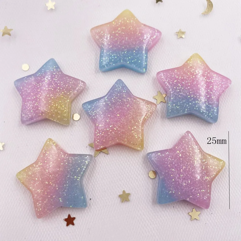 반짝이는 카와이 송진 다채로운 별 플랫백 카보숑 스톤  - Star Flat Back 리뷰 및 가격