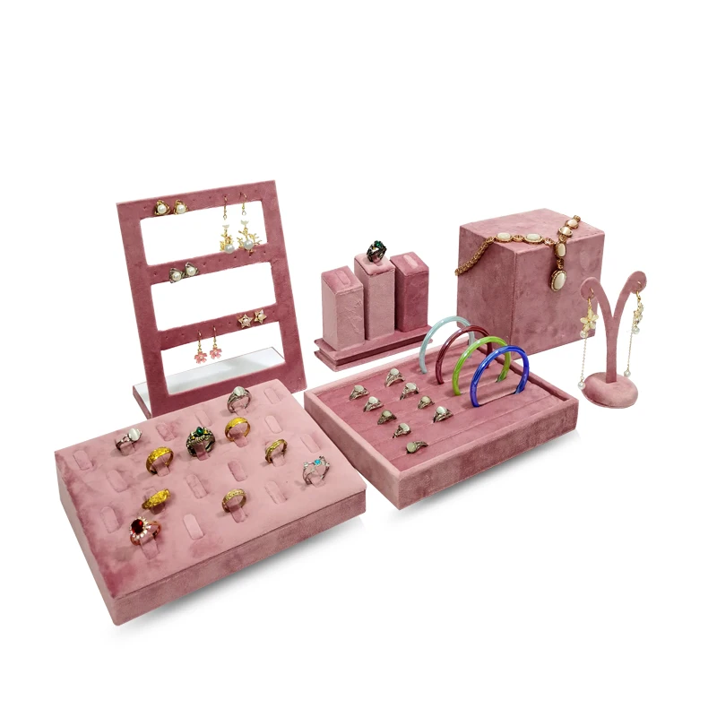새로운 핑크 벨벳 쥬얼리 주최자 반지 펜던트 귀걸이 홀 - Body Jewelry Holder 리뷰 및 가격