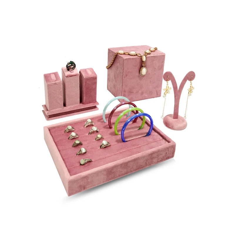 새로운 핑크 벨벳 쥬얼리 주최자 반지 펜던트 귀걸이 홀 - Body Jewelry Holder 리뷰 및 가격