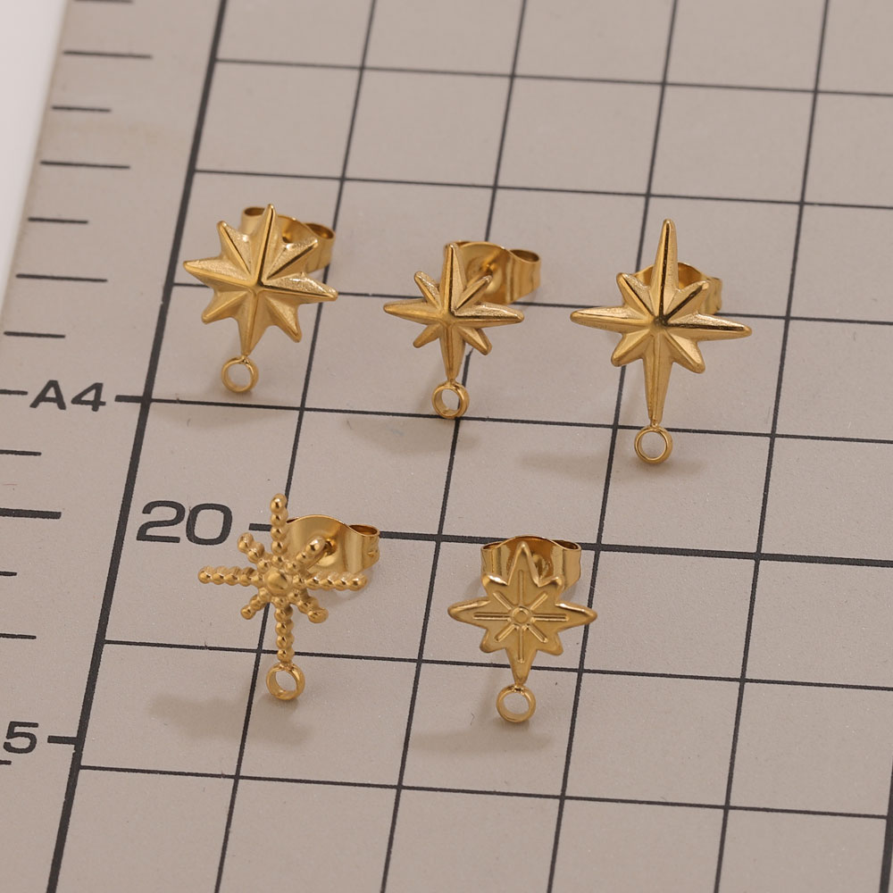 6개 스테인리스 스틸 별 모양 귀걸이 스터드, 귀걸이  - Body Jewelry 리뷰 및 가격