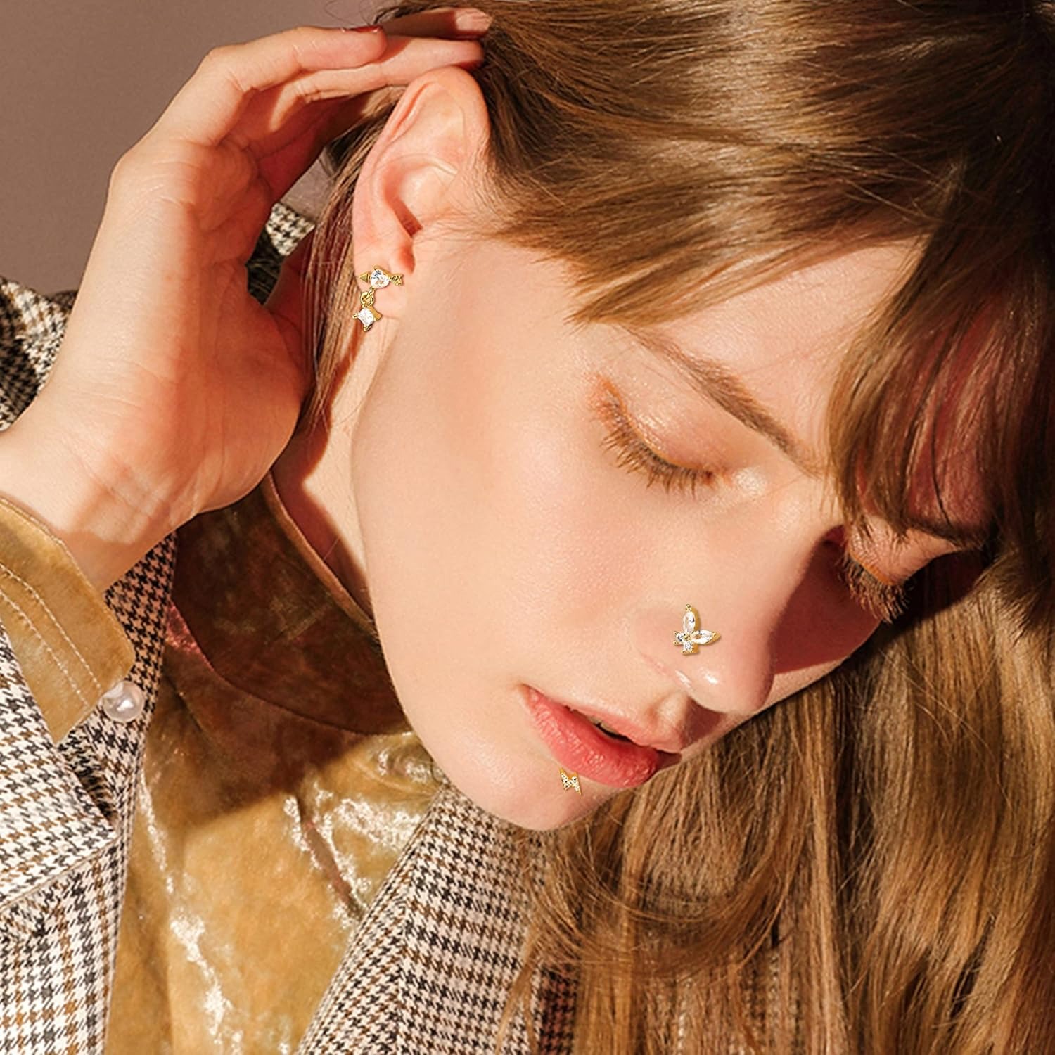 보비스티 여성용 연골 귀걸이 1개, 외과용 스틸 플랫  - Body Jewelry Flat Back 리뷰 및 가격