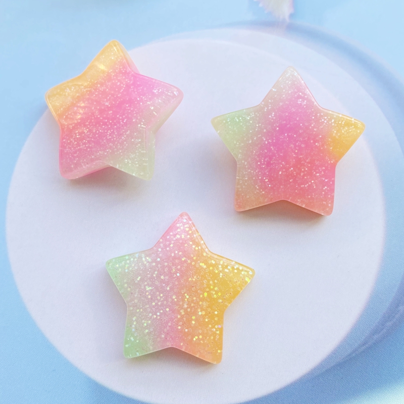 10Pcs Kawaii 귀여운 혼합 다채로운 별 플랫  - Star Flat Back 리뷰 및 가격