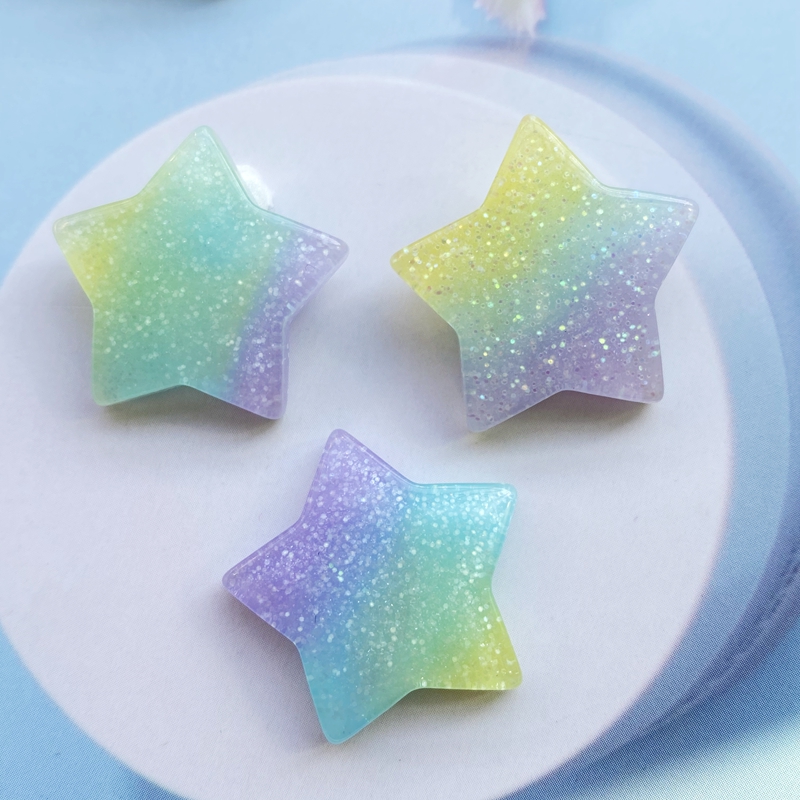 10Pcs Kawaii 귀여운 혼합 다채로운 별 플랫  - Star Flat Back 리뷰 및 가격