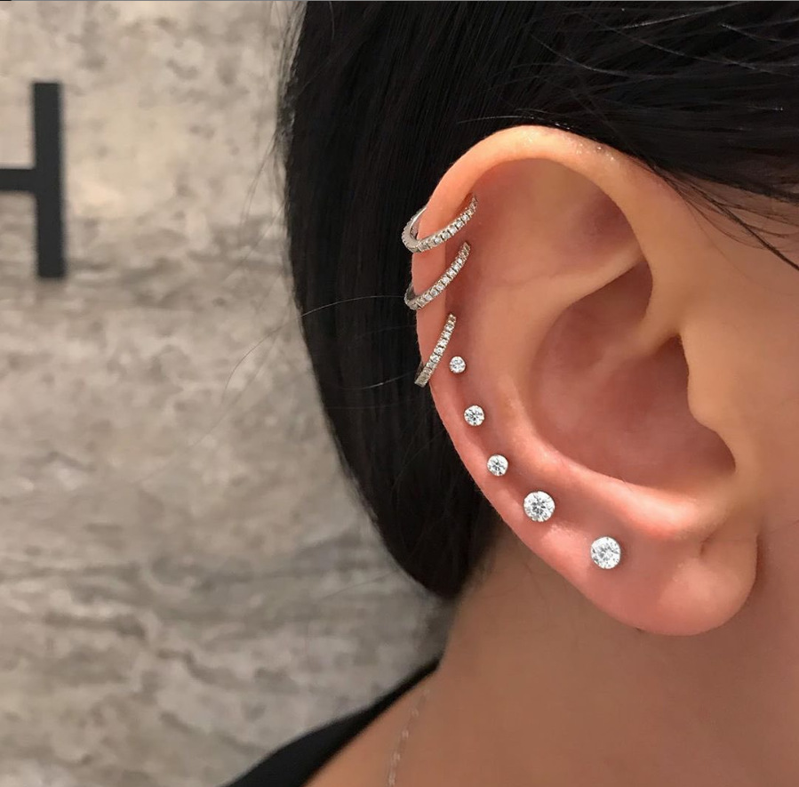 1 쌍 클래식 플랫 백 스크류 스터드 스테인레스 스틸  - Tragus Flat Back 리뷰 및 가격