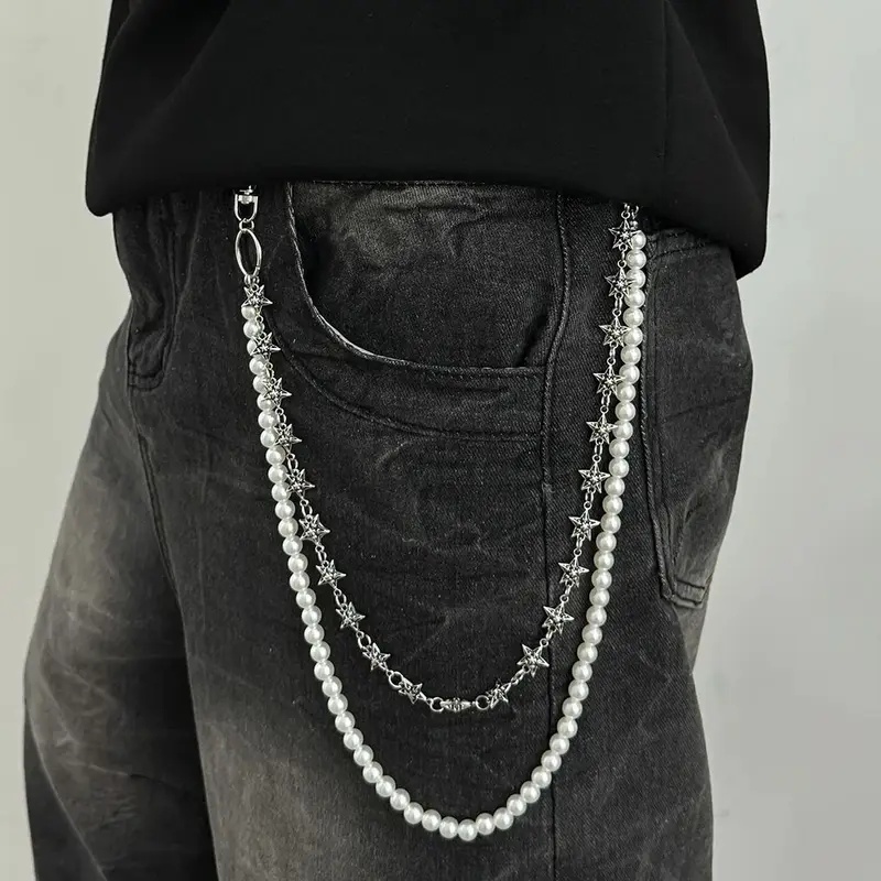Salircon 빈티지 펑크 메탈 펜타그램 바지 지갑  - Body Jewelry Goth 리뷰 및 가격