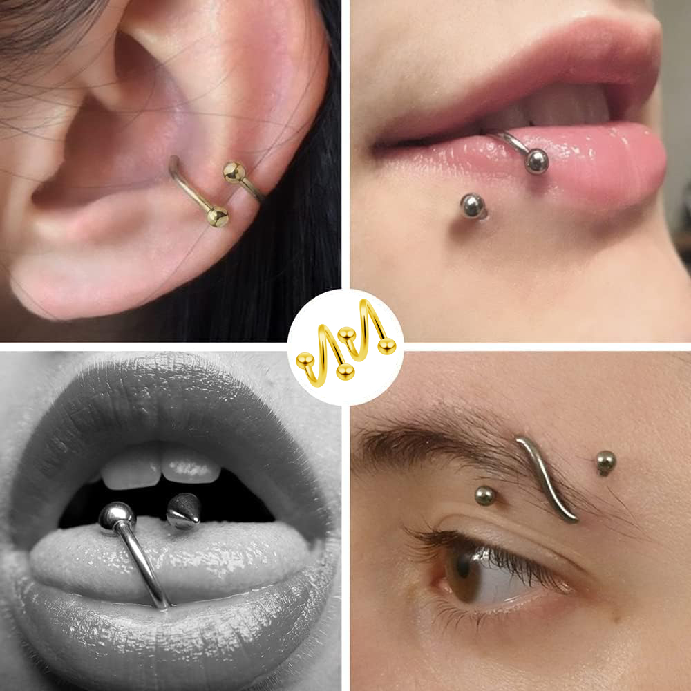 여성용 나선형 귀걸이 피어싱 쥬얼리 다용도 바디 쥬얼리 - Body Jewelry Lip Ring 리뷰 및 가격