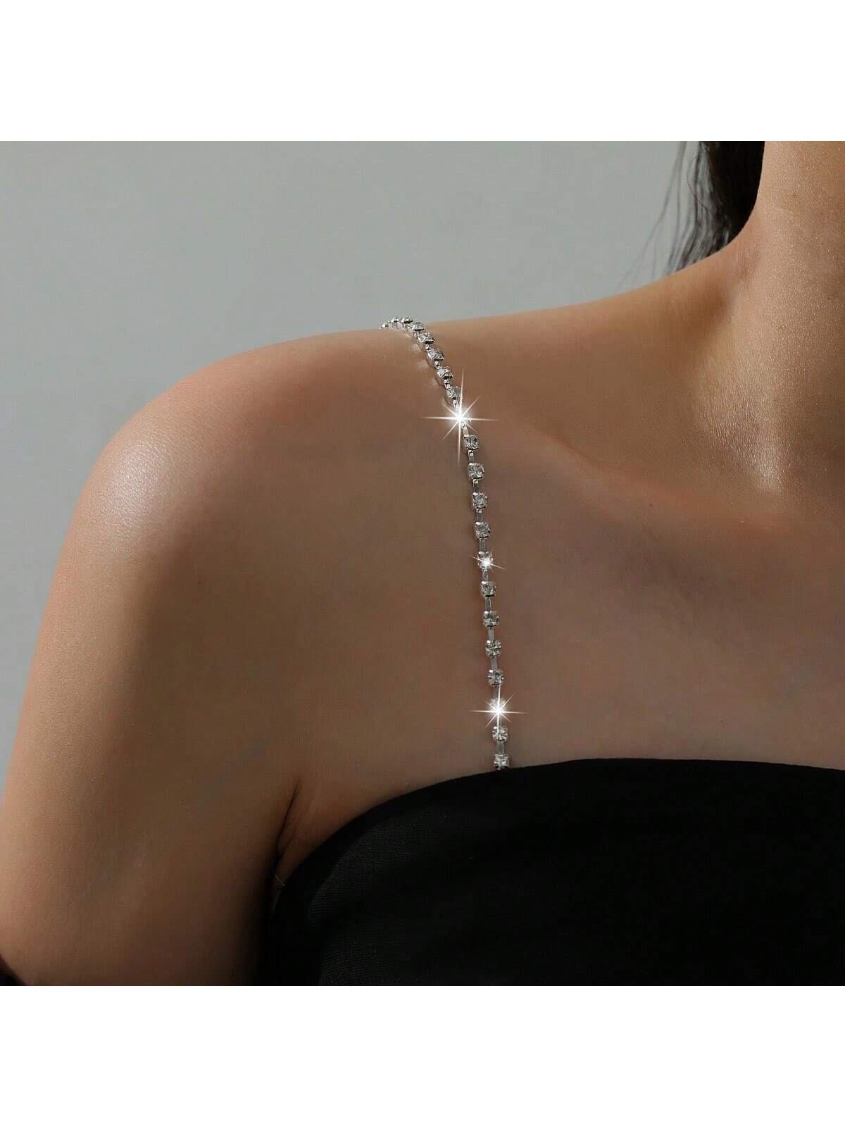 우아한 조절 가능한 라인스톤 브라 스트랩, 섹시한 어깨 - Body Jewelry Rhinestone 리뷰 및 가격