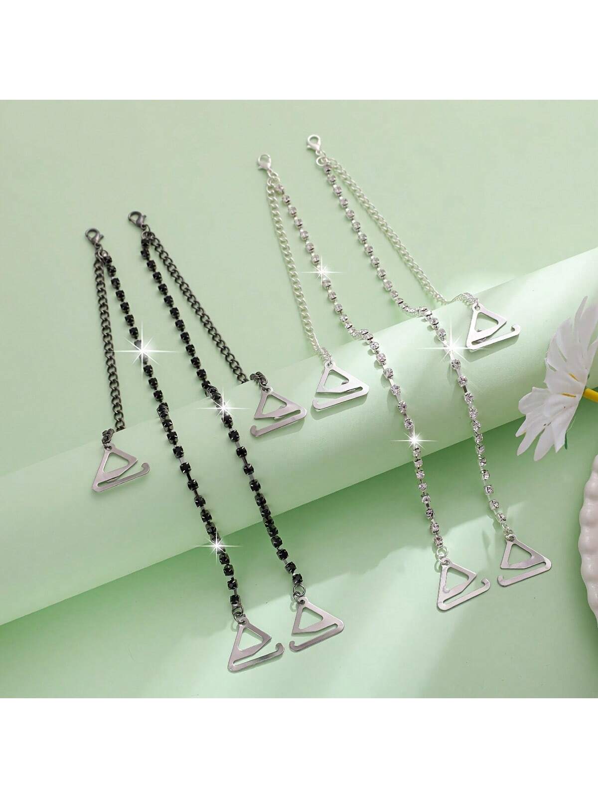 우아한 조절 가능한 라인스톤 브라 스트랩, 섹시한 어깨 - Body Jewelry Rhinestone 리뷰 및 가격