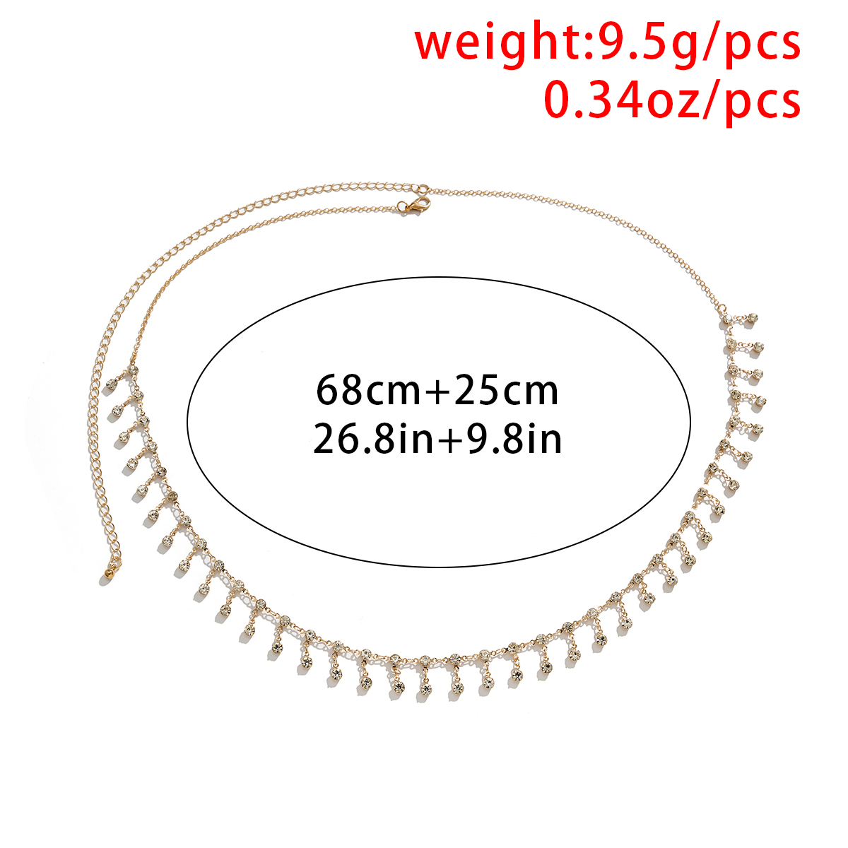 여성용 섹시한 술 허리 체인 벨트, 지르콘 라인스톤,  - Body Jewelry Rhinestone 리뷰 및 가격