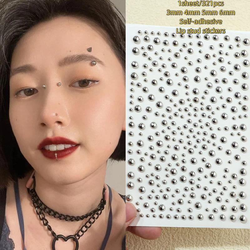 321pcs 비 피어싱 립 스터드 스티커 Selfadh - Body Jewelry Lip Ring 리뷰 및 가격