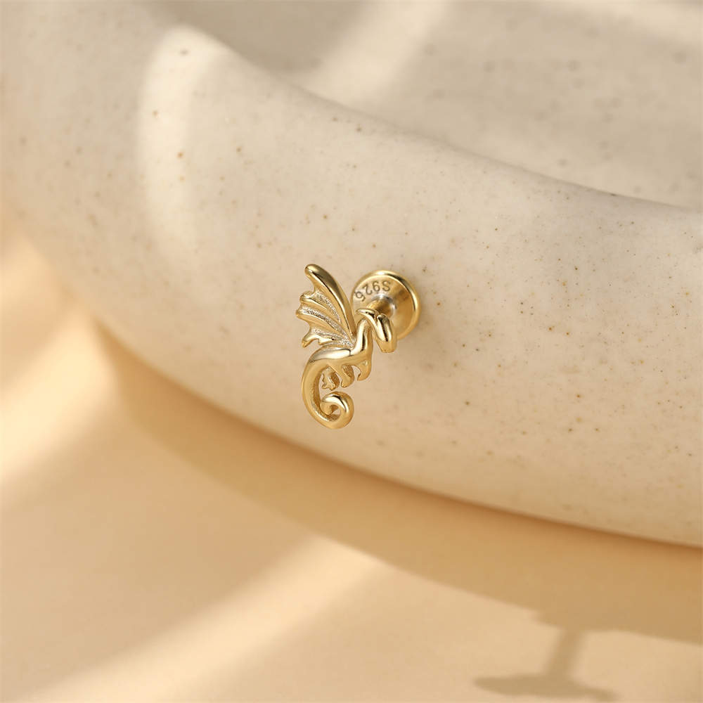CANNER 925 스털링 실버 플라잉 드래곤 립 바디 - Body Jewelry Flat Back 리뷰 및 가격