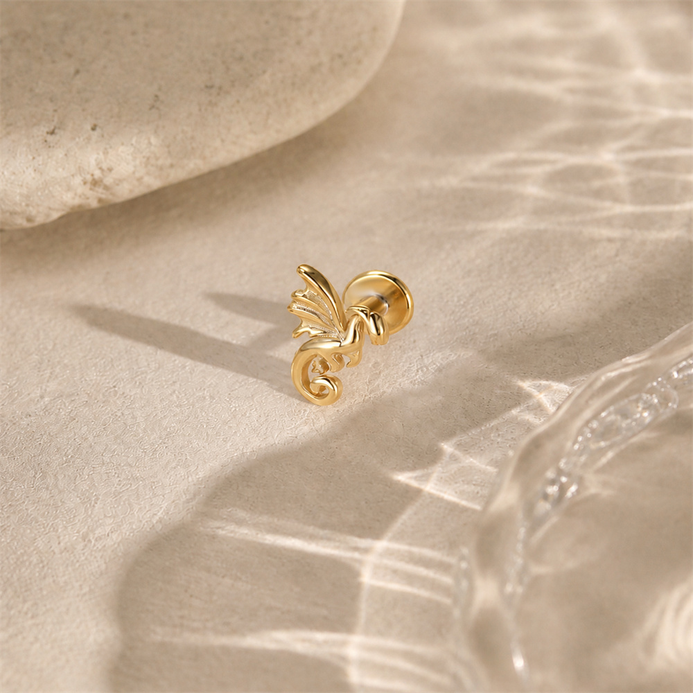 CANNER 925 스털링 실버 플라잉 드래곤 립 바디 - Body Jewelry Flat Back 리뷰 및 가격