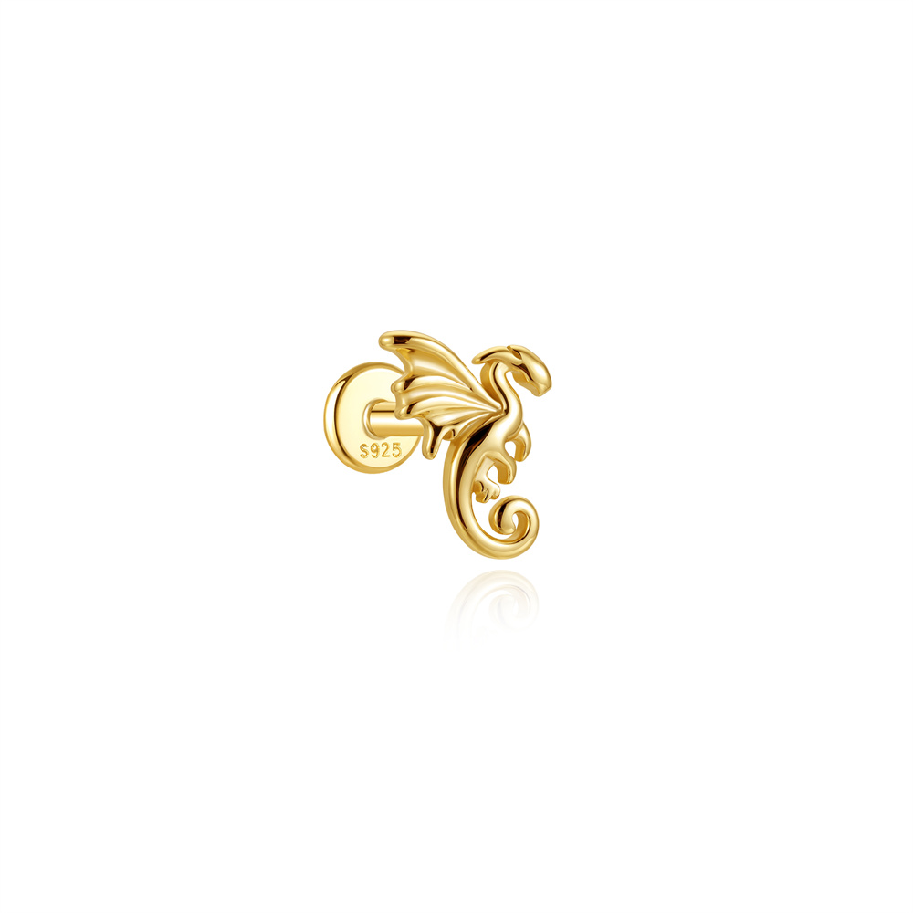 CANNER 925 스털링 실버 플라잉 드래곤 립 바디 - Body Jewelry Flat Back 리뷰 및 가격
