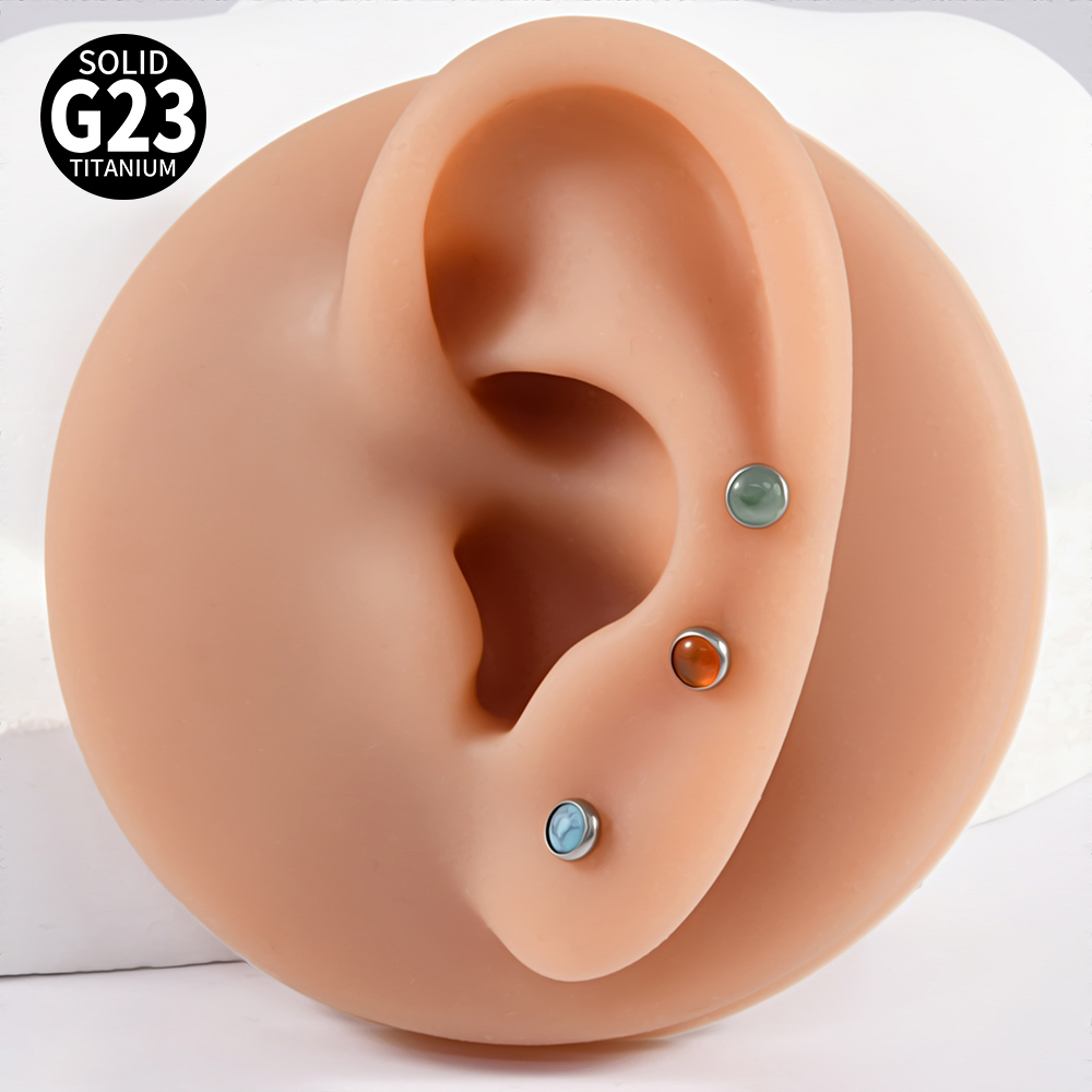 1PC 16g G23 티타늄 크리스탈 & 스톤 & 쉘  - Body Jewelry Flat Back 리뷰 및 가격