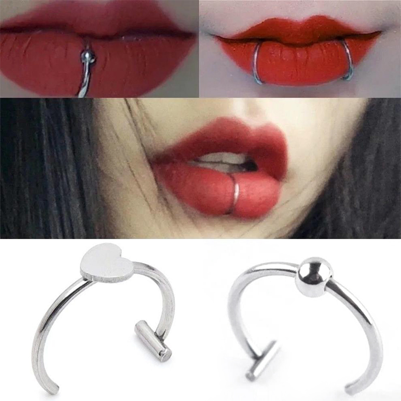 1개 스테인리스 스틸 가짜 코 링 후프 셉텀 링 C 클 - Body Jewelry Lip Ring 리뷰 및 가격