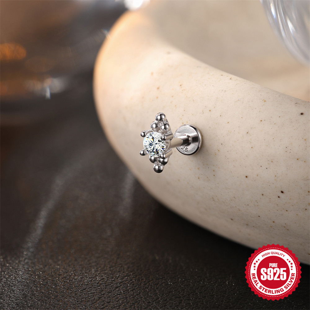 ROXI 모이사나이트 925 스털링 실버 플라워/스타  - Body Jewelry Flat Back 리뷰 및 가격