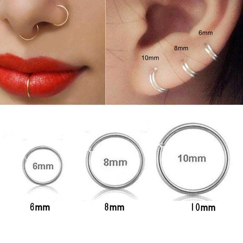 여성용 925 실버 코 링 립 링 피어싱 쥬얼리, 연골 - Body Jewelry Lip Ring 리뷰 및 가격