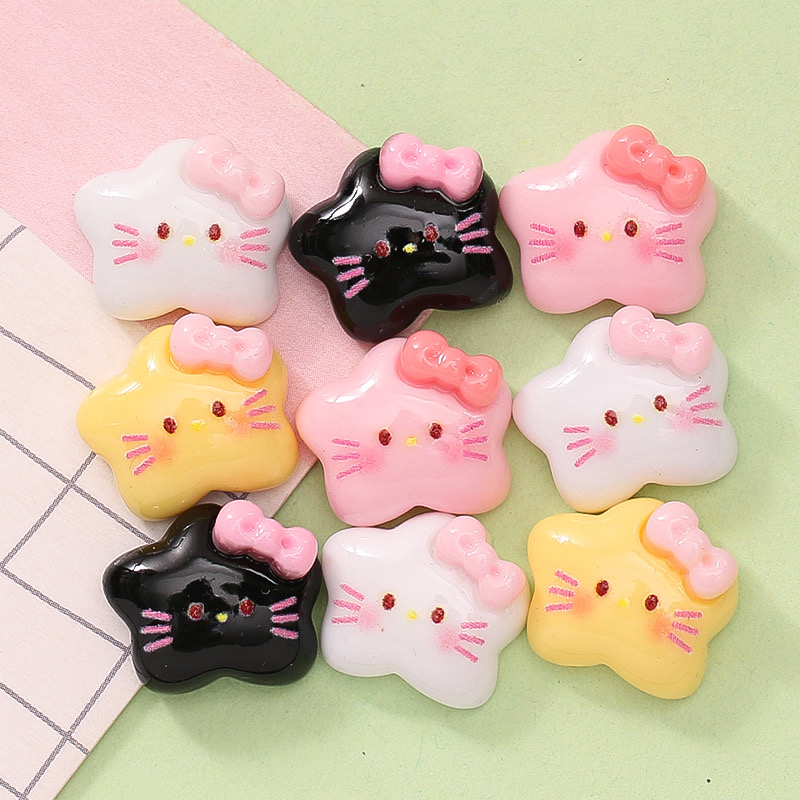 20Pcs 새로운 귀여운 수지 미니 만화 광택 활 고양 - Star Flat Back 리뷰 및 가격