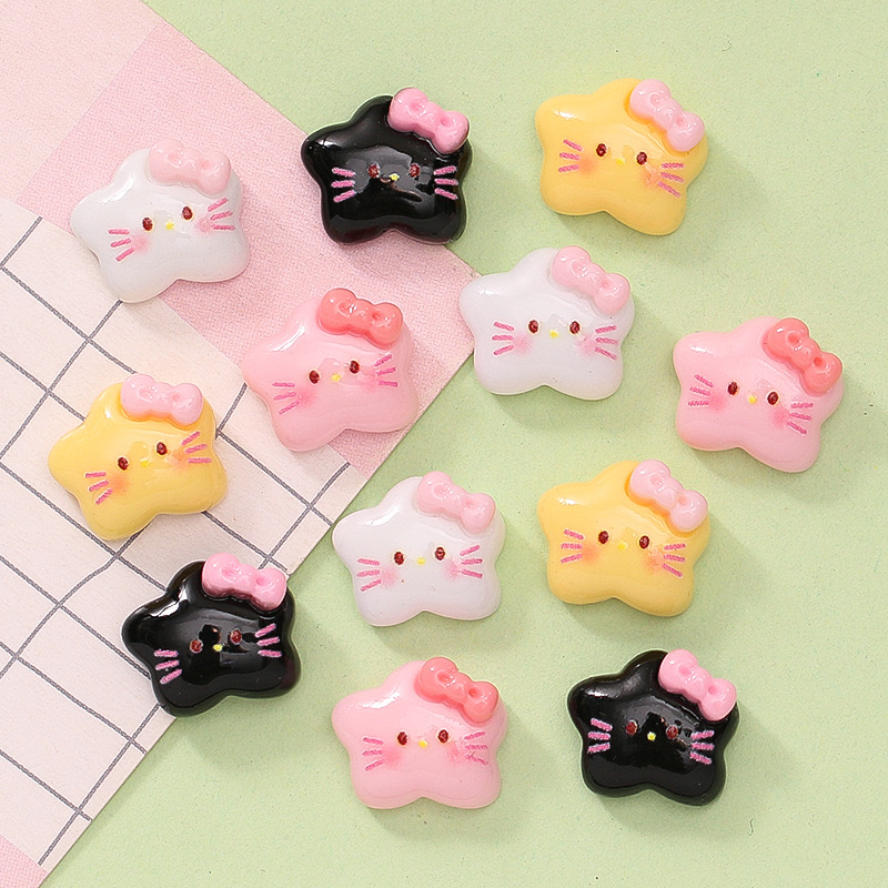 20Pcs 새로운 귀여운 수지 미니 만화 광택 활 고양 - Star Flat Back 리뷰 및 가격