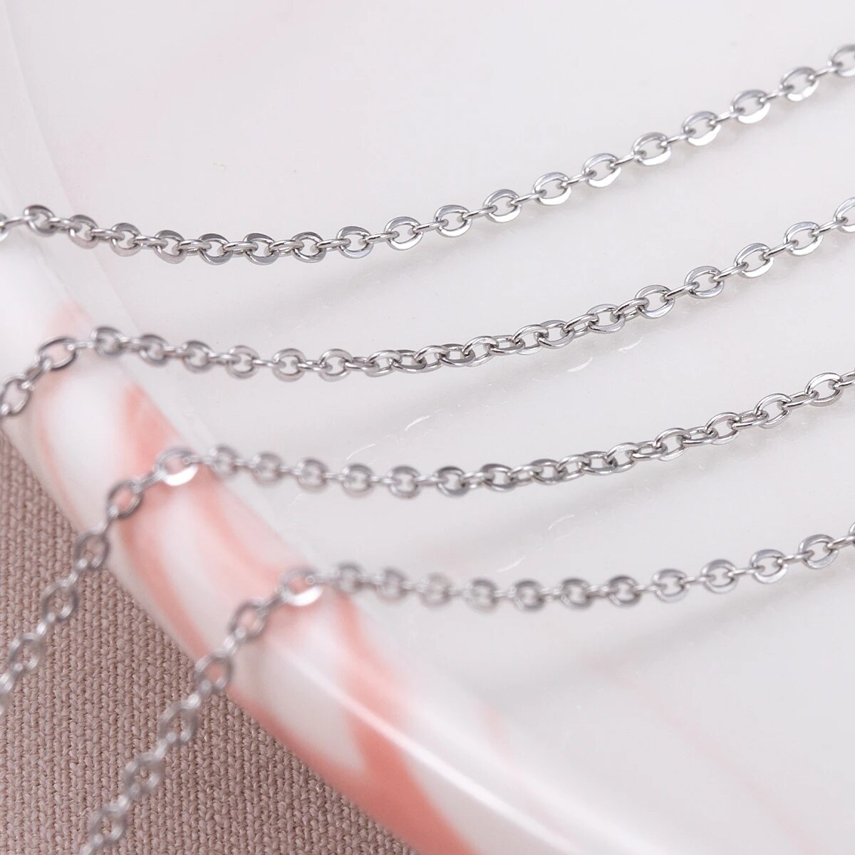 10 미터 스테인레스 스틸 O 모양 얇은 체인 DIY  - Body Jewelry 리뷰 및 가격