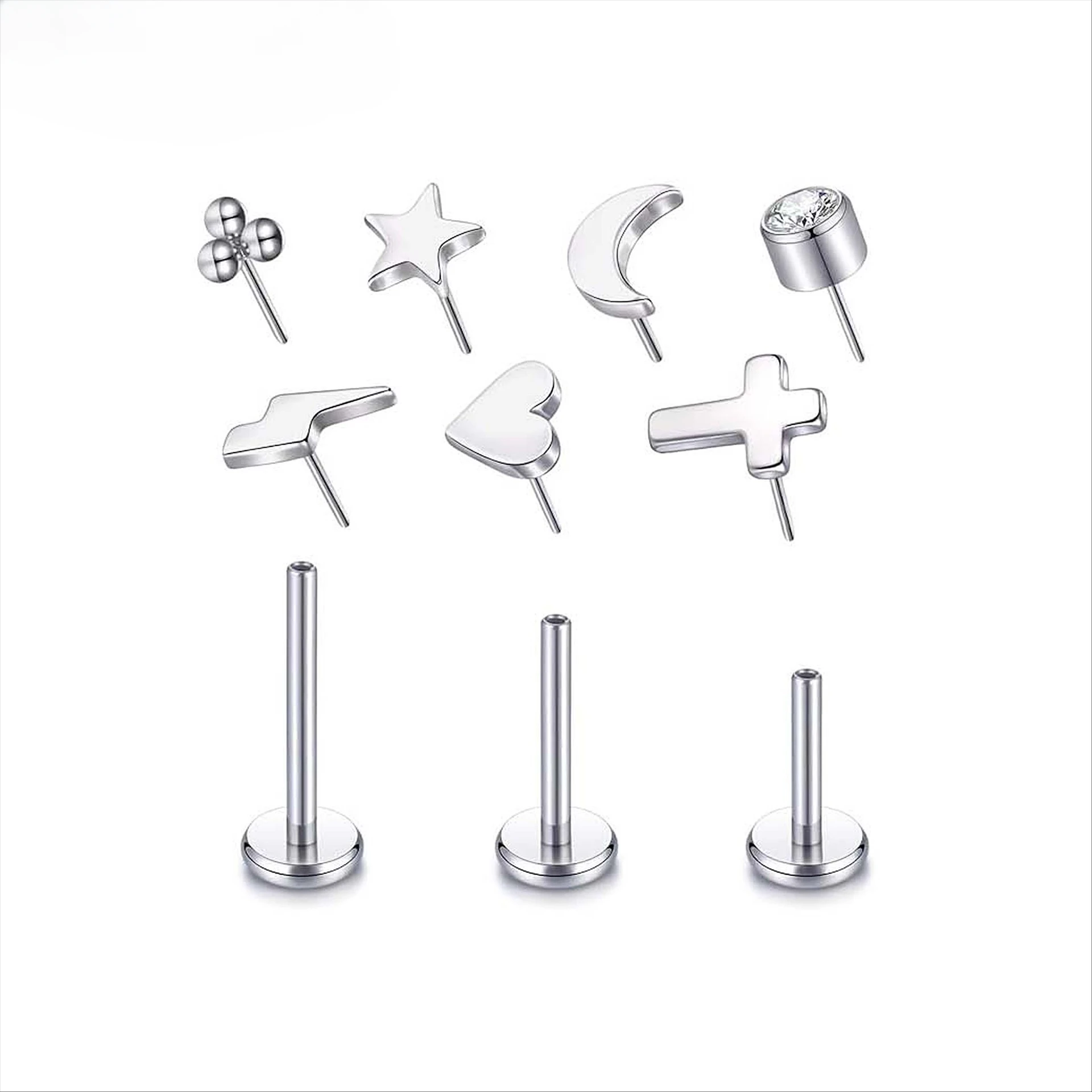도매 스레드리스 베이스 ASTM F136 티타늄 쥬얼리 - Body Jewelry Threadless 리뷰 및 가격